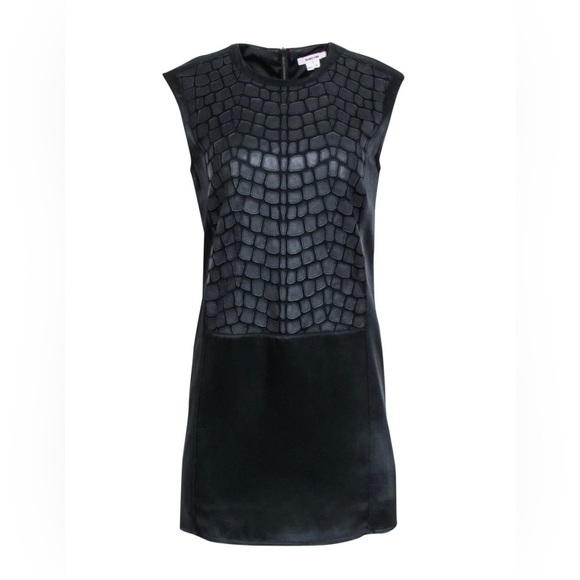 Helmut Lang Black Textured Mini Dress - Picture 2 of 9